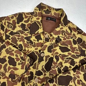 Vintage RedHead Hunting Jacket Mens XL Brown Duck Camo Canvas Game Pocket Lining